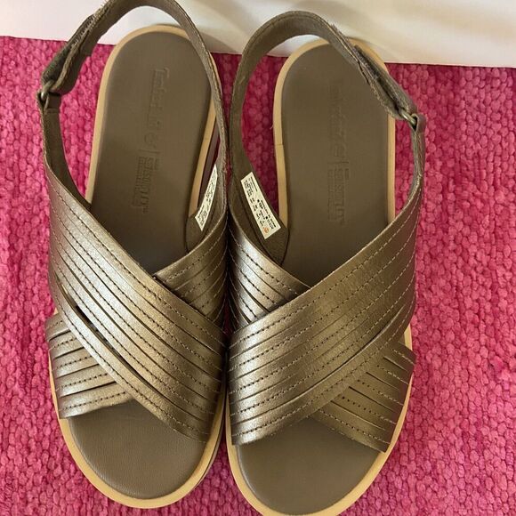 Timberland Adley Shore Ankle Strap Leather Sandals Bronze Size 7 - Picture 10 of 11